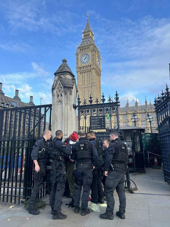 Man arrested outside of Parliament carrying knives - City News