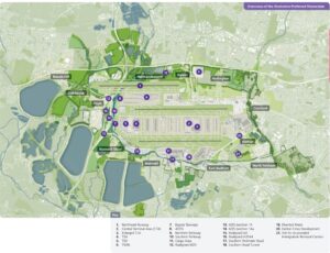 A map of the proposed expansion development at Heathrow.