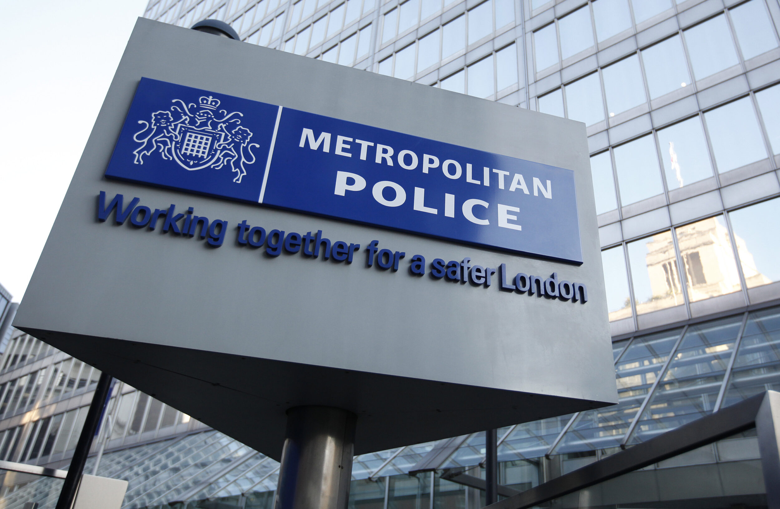 Met Police sign displayed outside the building.