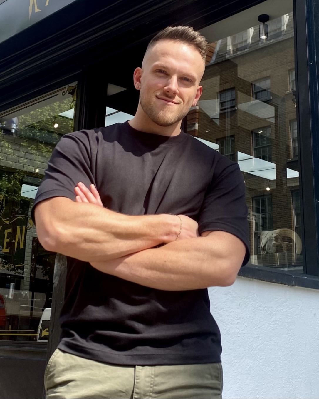 Chris Harrington motivates his clients through a mixture of coaching and exercise. His online presence shows his growth following his own struggles.