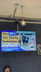 UCL Charity Swimathon poster