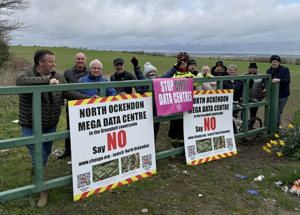 North Ockenden Residents Group gather to object to data centre proposal