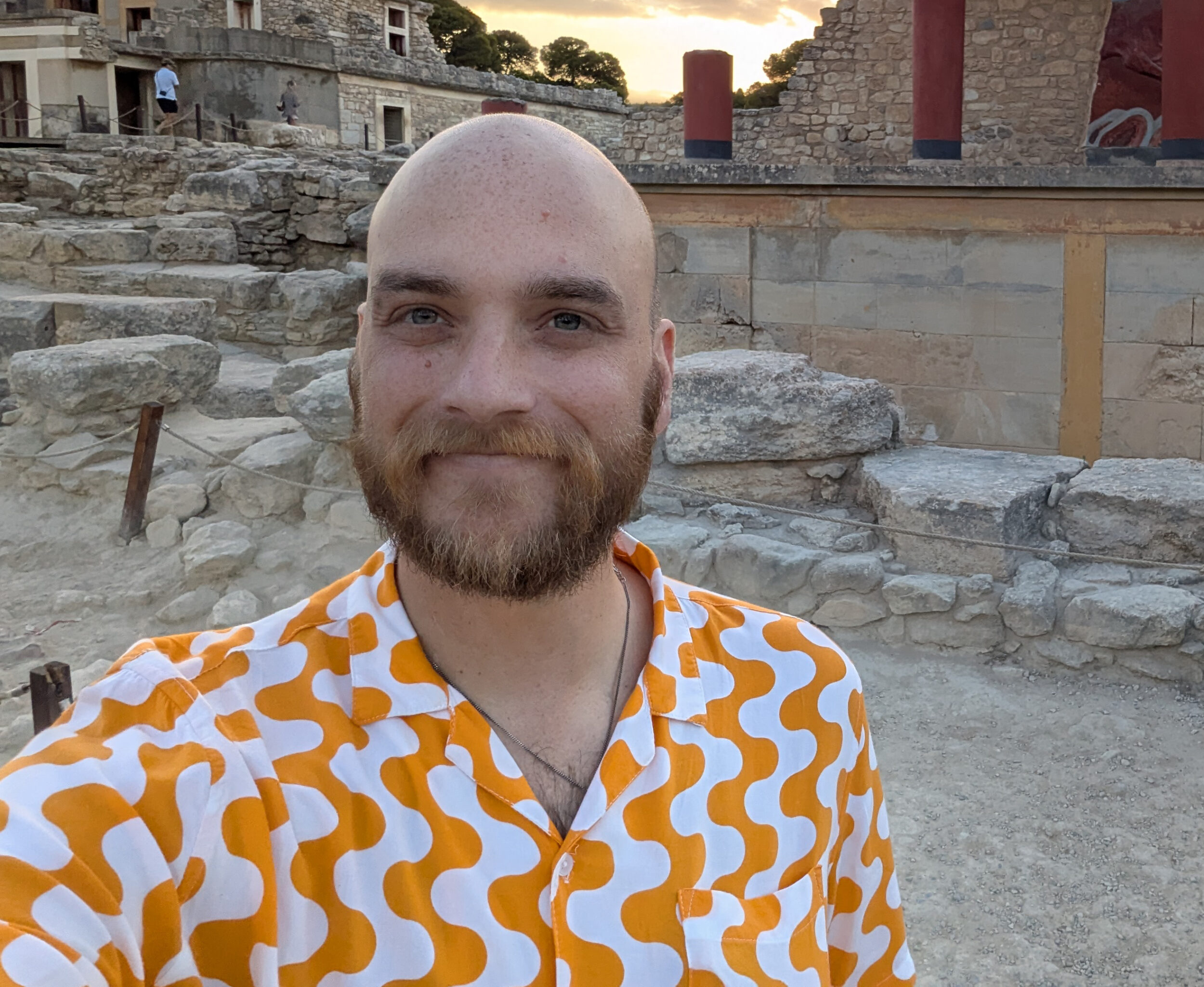 Photo of man with bald head and moustache